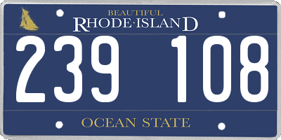 RI license plate 239108
