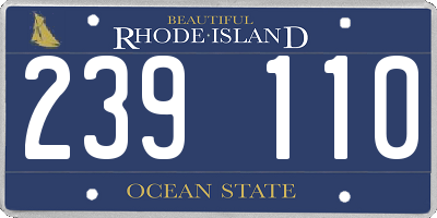 RI license plate 239110