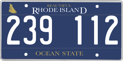 RI license plate 239112