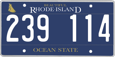 RI license plate 239114