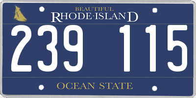 RI license plate 239115