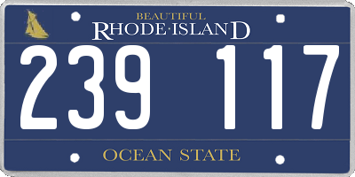 RI license plate 239117