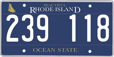 RI license plate 239118