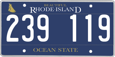RI license plate 239119
