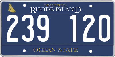 RI license plate 239120