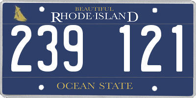 RI license plate 239121