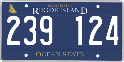 RI license plate 239124