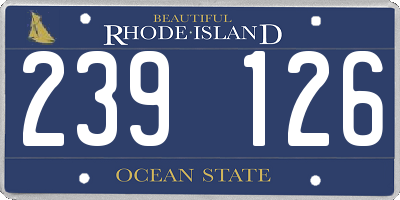 RI license plate 239126