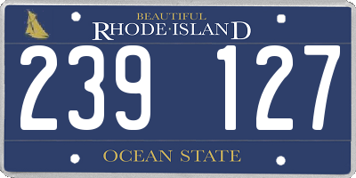 RI license plate 239127