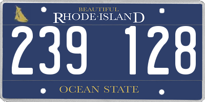 RI license plate 239128