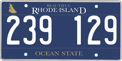 RI license plate 239129