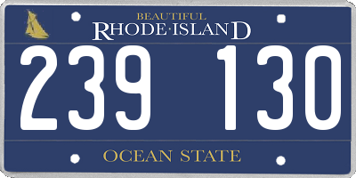 RI license plate 239130