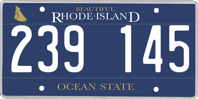 RI license plate 239145