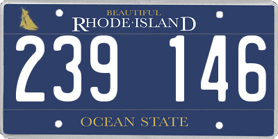 RI license plate 239146