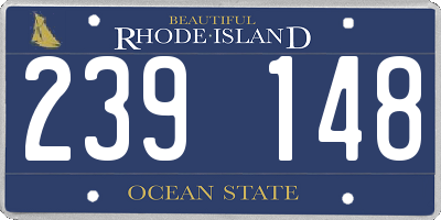 RI license plate 239148