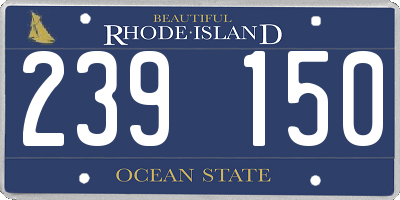 RI license plate 239150
