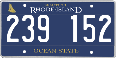 RI license plate 239152