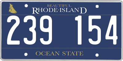 RI license plate 239154