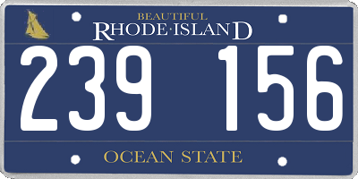 RI license plate 239156