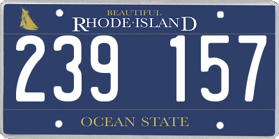 RI license plate 239157