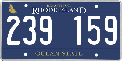 RI license plate 239159