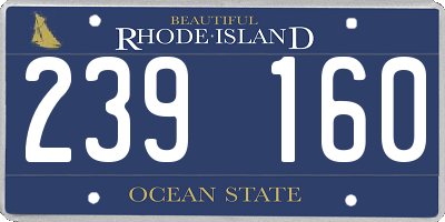 RI license plate 239160