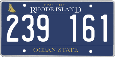 RI license plate 239161
