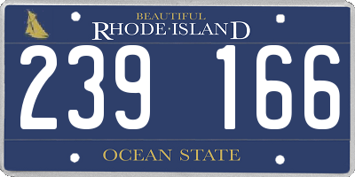 RI license plate 239166