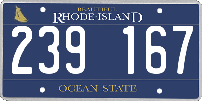 RI license plate 239167