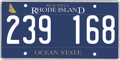 RI license plate 239168