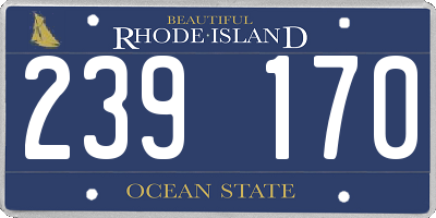 RI license plate 239170