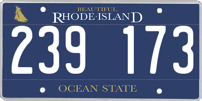 RI license plate 239173
