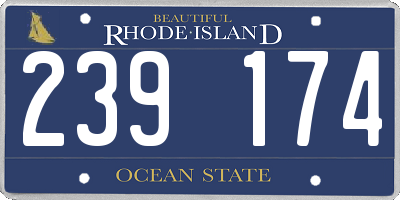 RI license plate 239174