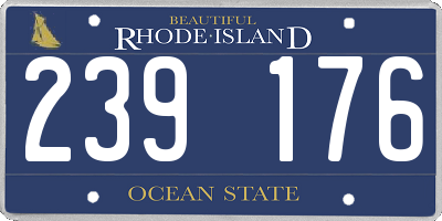 RI license plate 239176