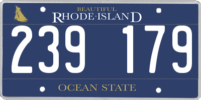 RI license plate 239179