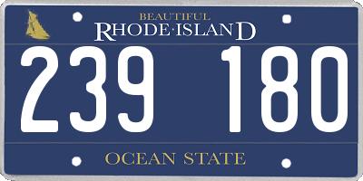 RI license plate 239180