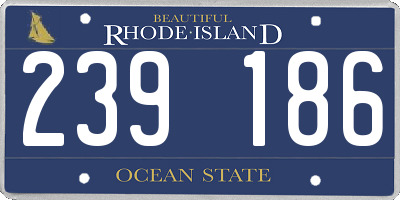 RI license plate 239186
