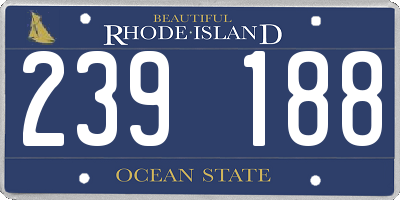 RI license plate 239188