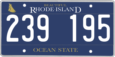 RI license plate 239195