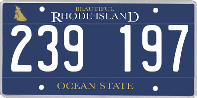 RI license plate 239197