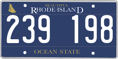 RI license plate 239198