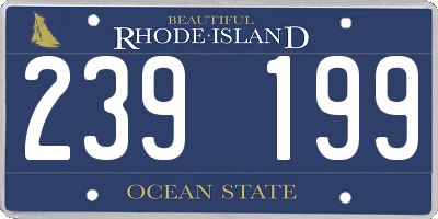 RI license plate 239199
