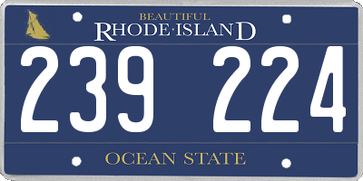 RI license plate 239224