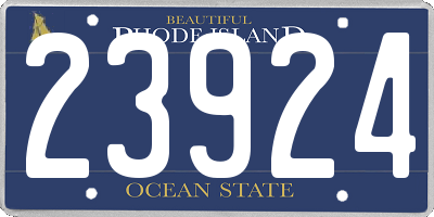 RI license plate 23924