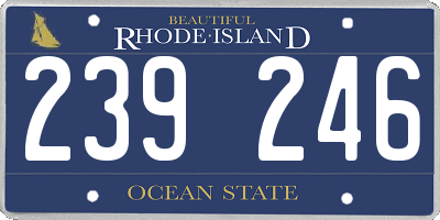 RI license plate 239246