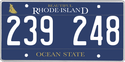 RI license plate 239248
