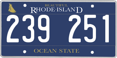 RI license plate 239251