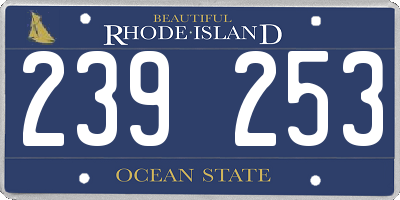 RI license plate 239253