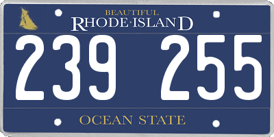 RI license plate 239255