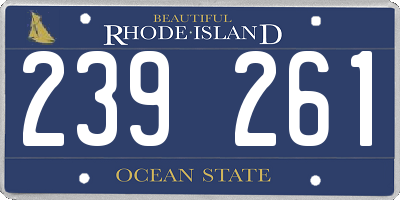 RI license plate 239261